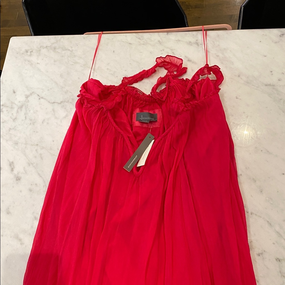 Anthropologie Red Dress